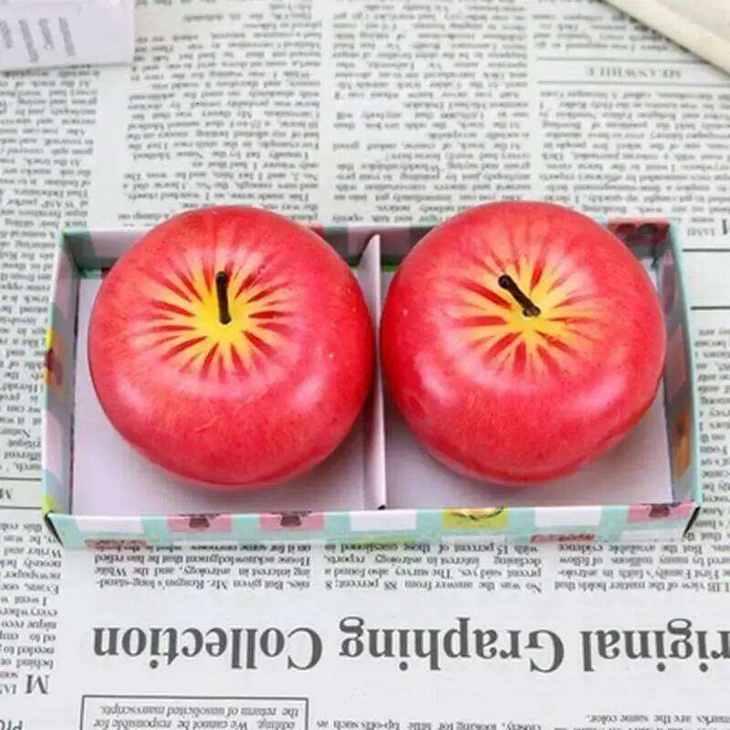 1 Pcs New Simulation Red Apple Candle Suitable Family Celebrate Birthday Christmas Decoration Supplies Home Desktop Ornament S260204