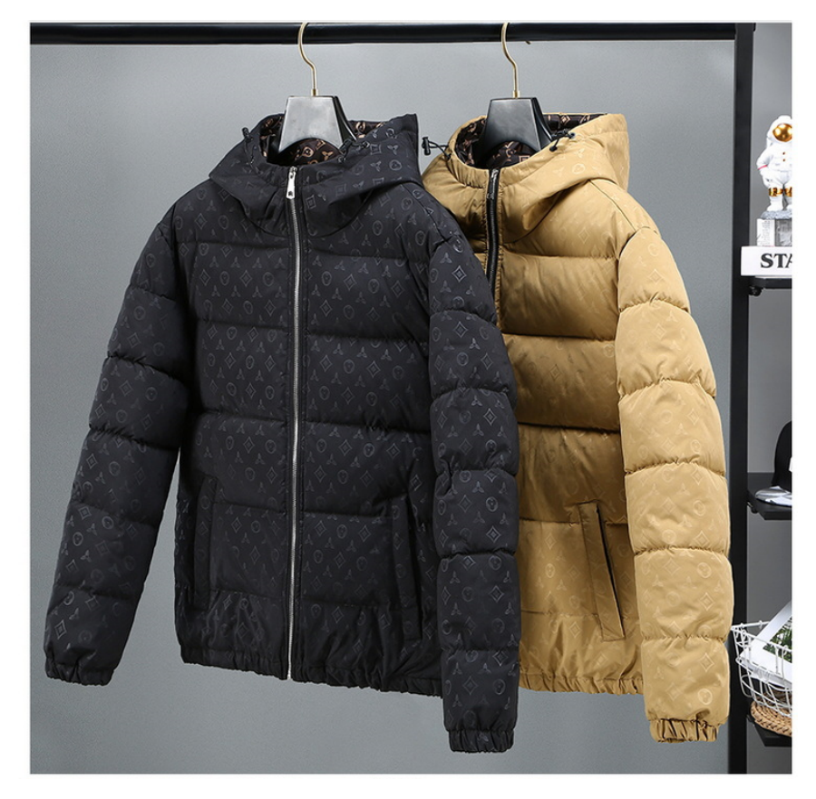Men's Down Luxurious Business High-quality Jacket Streetwear Thicken Cold-proof Long Sleeve Male Casual Outerwear Simple Stand Thick Winter Coat