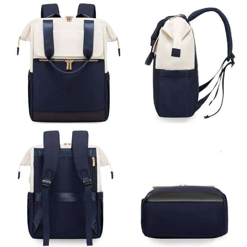 Ladies' 15.6-inch laptop backpack, work with lunch box, ladies' teacher nurse travel backpack Z260204