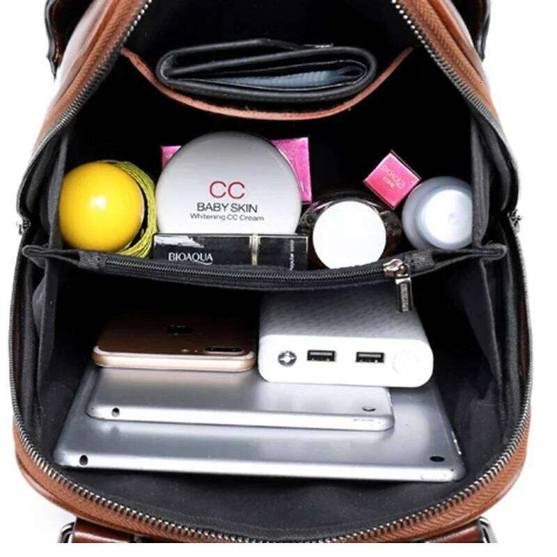 New Oil Wax Cowhide Women Rucksack Single Shoulder Bags Simple Fashion Knapsack Grils School Daypack Genuine Leather Backpack Z260202