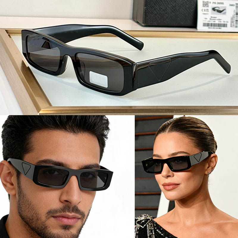 Designer Women Rectangular Narrow Frame Sunglasses Fashion men square small frame sunglasses Outdoor leisure business PR D09