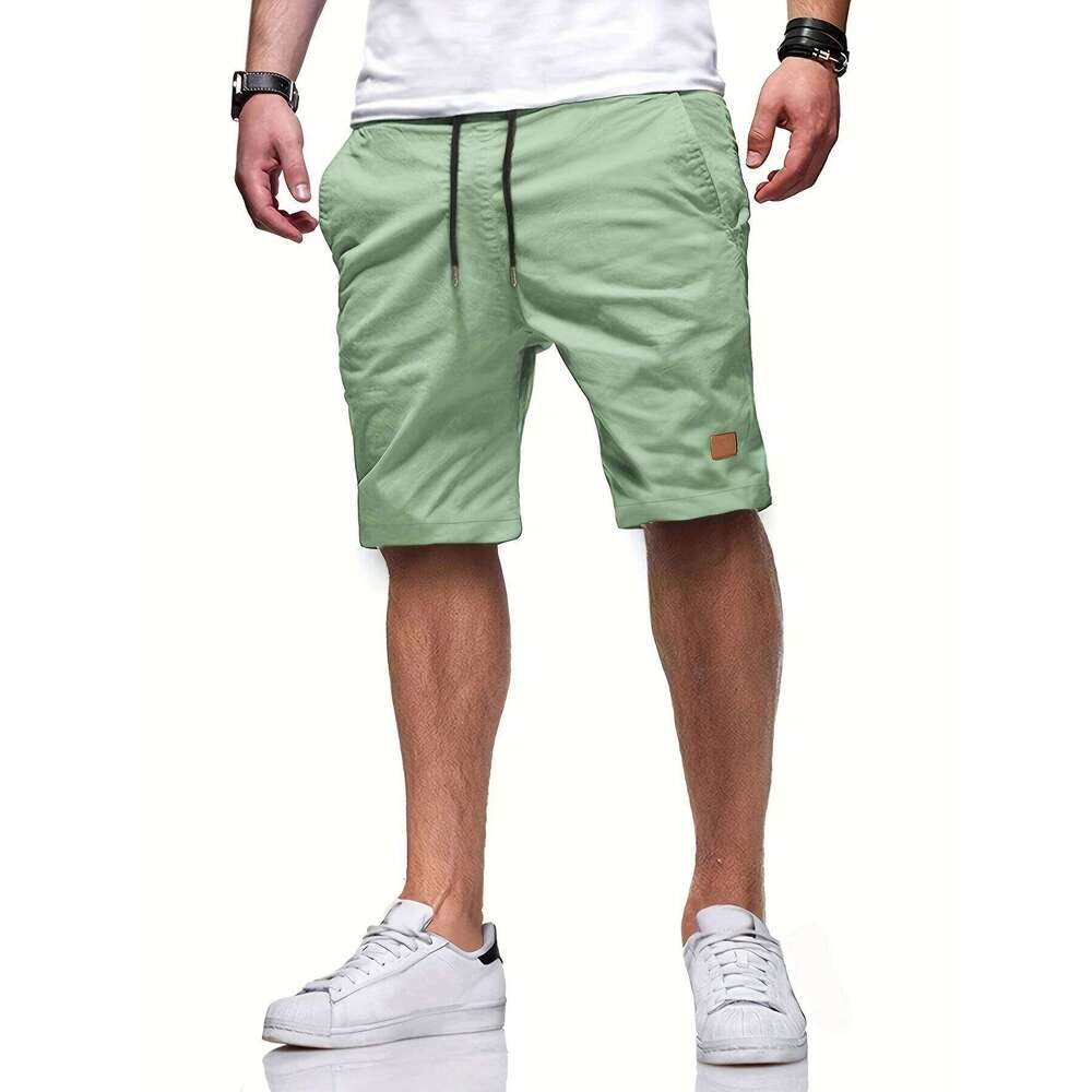 New Men's Casual Bermuda Fitness Jogging Short, Vintage Elastic Waist Cargo shorts XJ260204