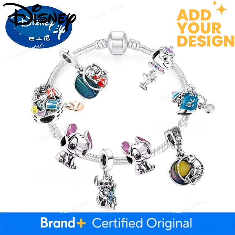 Disney Lilo&Stitch Cartoon Stitch Snake Bone Bracelet Designer DIY 3MM Pendant Couple Girls Fashion Accessories luxury Birthday Gift H260108