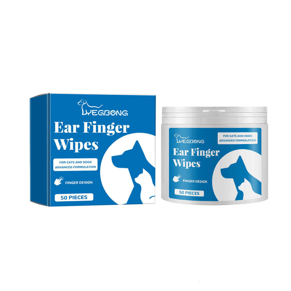 Yegbong Pet Wipes Finger Cots for Removing Wax and Mites Ear Cleaning Care S260203