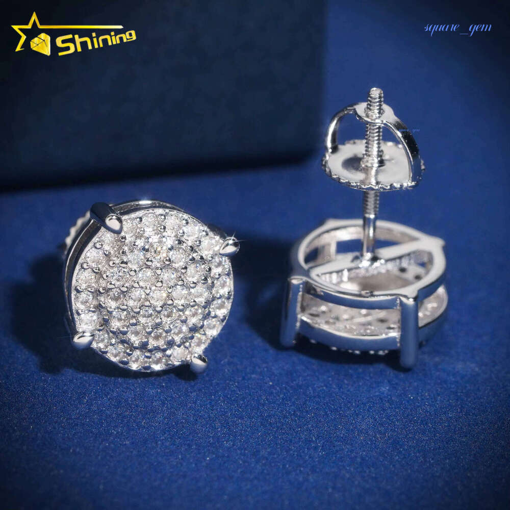 New Fashion Grown Jewelry 10K Solid Gold HPHT /Moissanite Lab Diamond Stud Earring Dropshipping