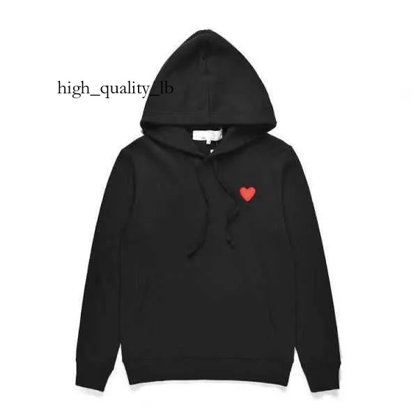 comme desgarcon hoodie new luxury designer quality mens womens zipper play hooded high street loose pullover heart sweater comme hoodies 87e