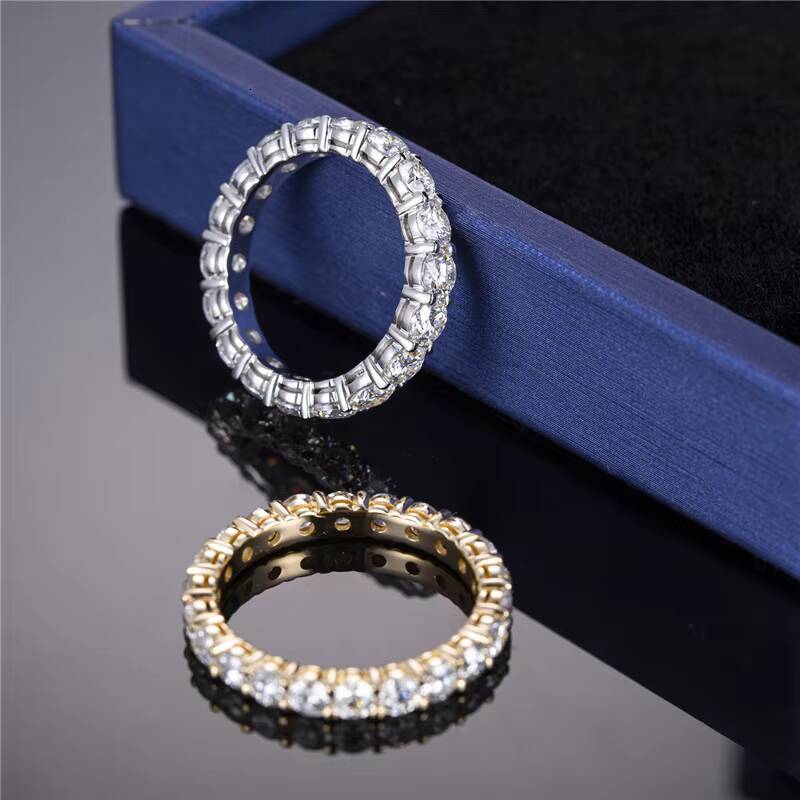 10K 14K 18K Lab Grown Diamond Eternity Ring White Gold Jewelry Lab Grown Diamond Eternity Band