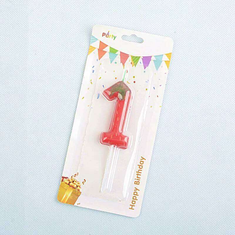1pc Strawberry Cake Candle, 0-9 Number Perfect for Anniversary, Birthday & Party Decorations, Celebration Candle S260204