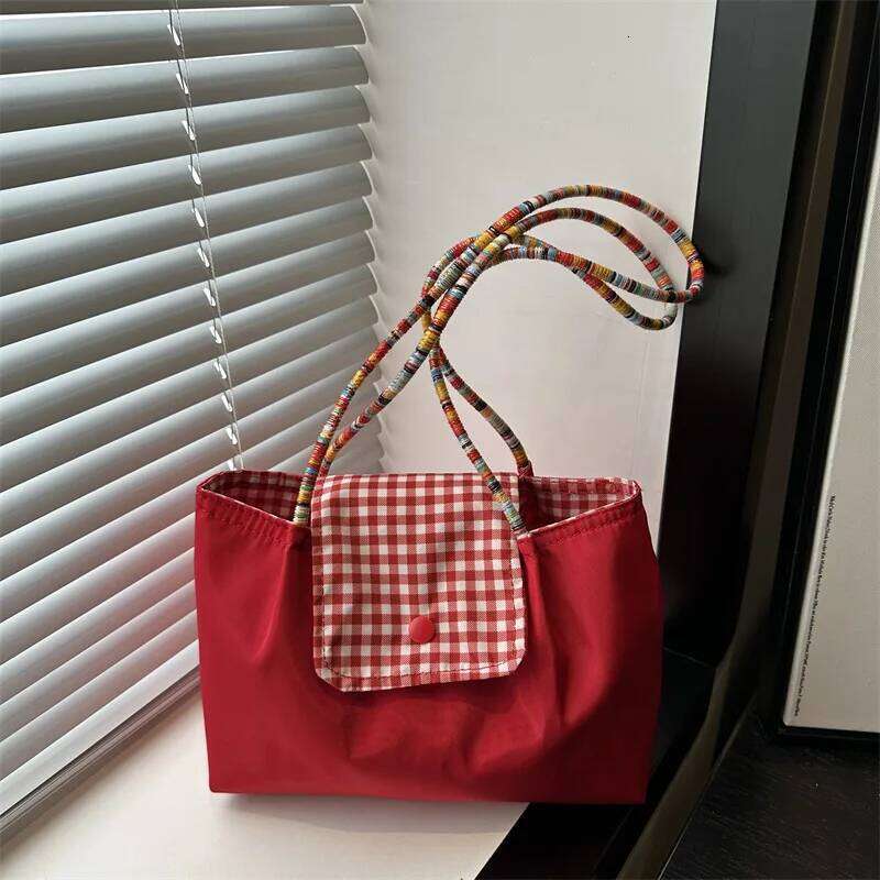 Fashionable Casual Hand-held Versatile Commuting Tote Large Capacity Student School Bag, Single Shoulder Underarm Bag C260204