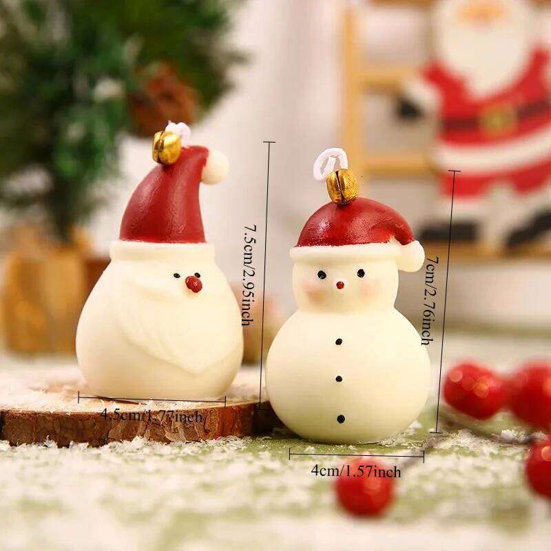 1Pc Christmas Santa Claus Scented Candle Natural Soy Wax Smokeless Aromatherapy Festive Decor Ornament Long-Lasting Fragrance S260204 613