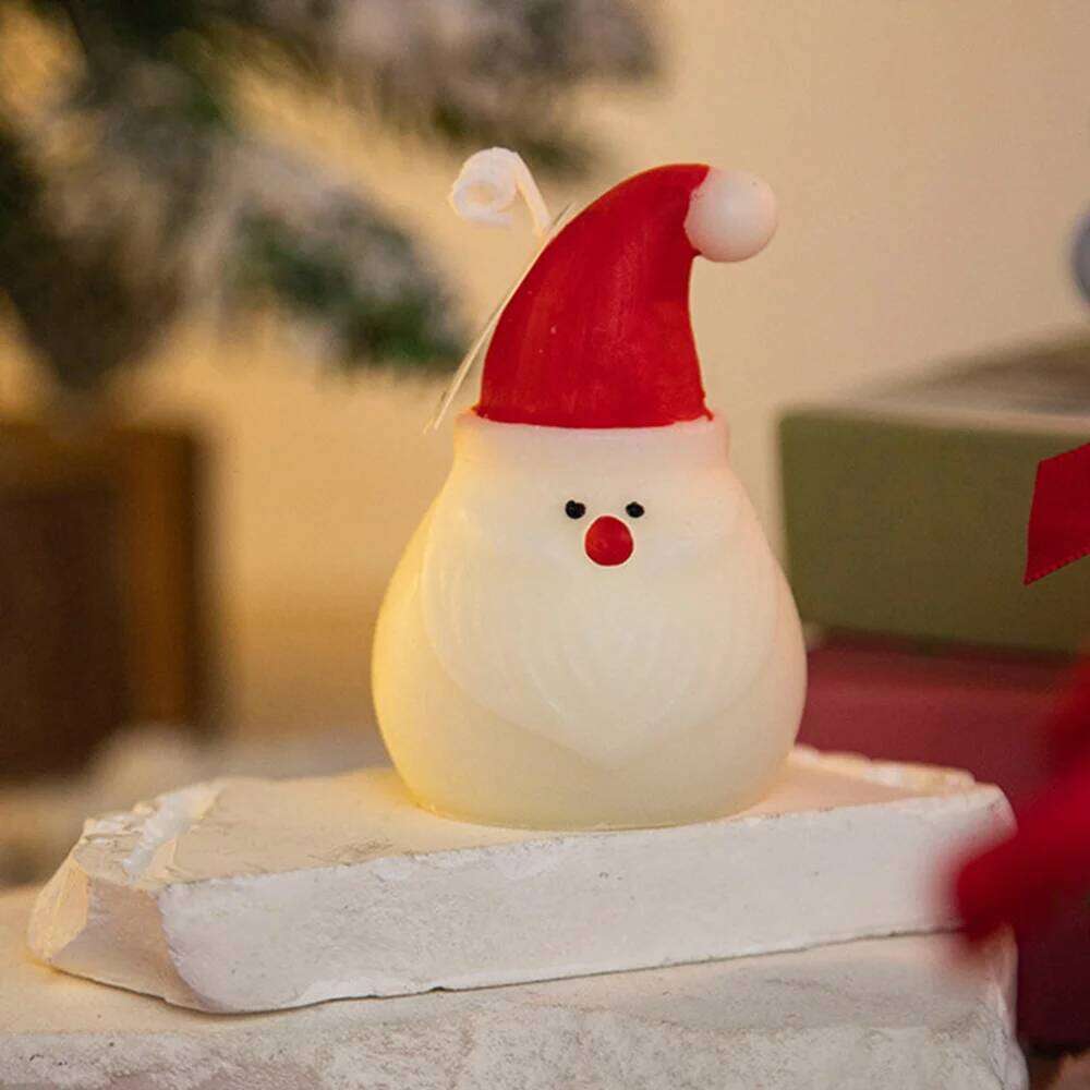 1Pc Tree & Snowman Scented Candle, Colorful Handmade Aromatherapy Candles for Home Fragrance Decoration Christmas Gift S260204