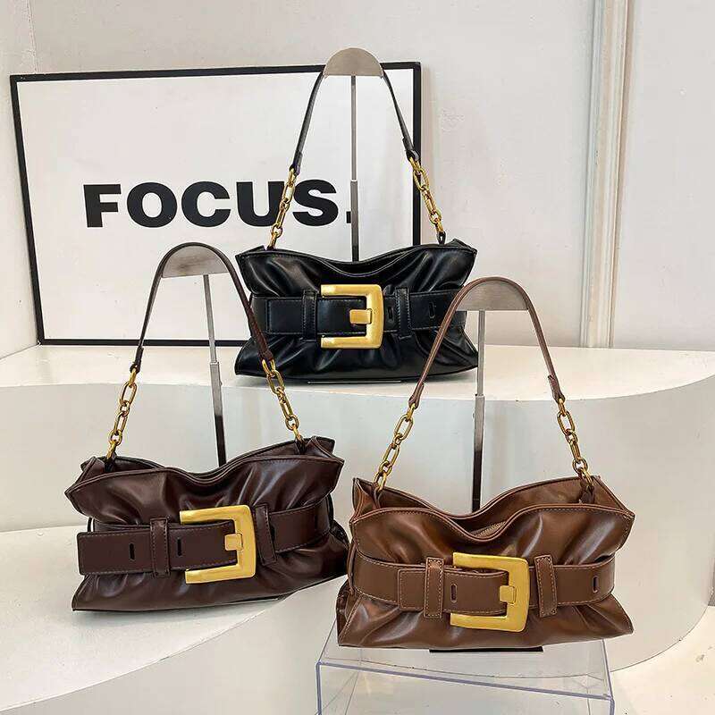 Famous Designer PU Leather Women's Messenger Luxury Elegant Classic Vintage Commuter Shoulder Bag Bag C260204