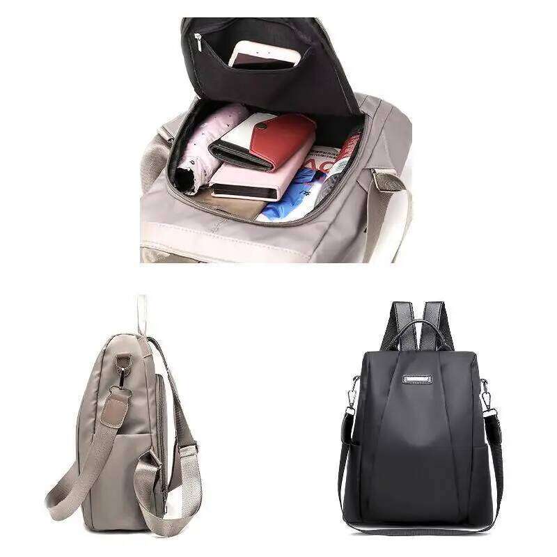 Anti-theft Double Shoulder Bags Women Waterproof Oxford Cloth Backpack Nylon Backpacks Accessories for Travel Student Z260204