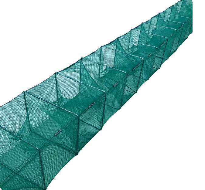 Heavy-Duty & High-Density Escape-Proof Net for Large-Sized Shrimp Traps, Portable Collapsible Fishing Cage, Freshwater Fishing Tool