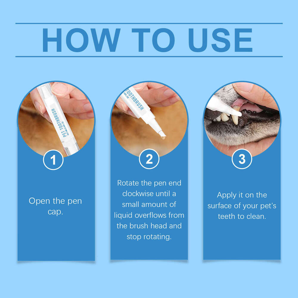 Yegbong New Toothbrush Gentle Care Fresh Breath Cleaning Oral Odor Pet Dental Pen S260203