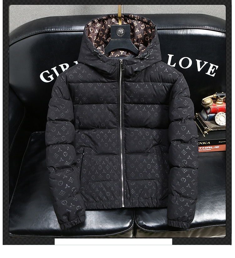 Men's Down Jacket Men Bright Luxurious Design Clothes Lightweight Padded Jackets Hooded Removable High Quality Thickened Warm Winter Coat Plus 5X
