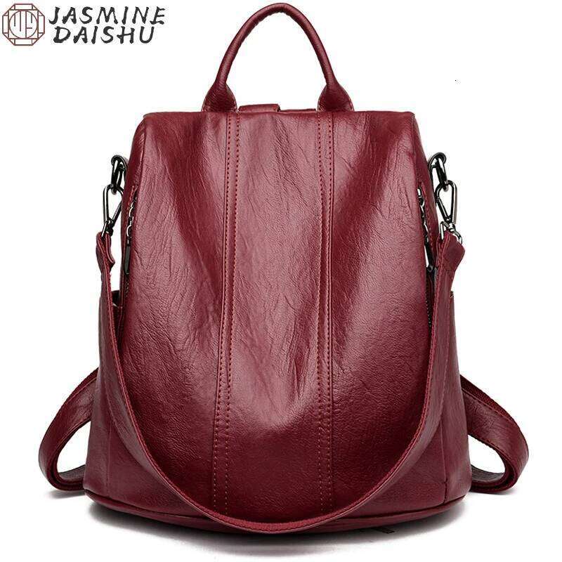 Women's Waterproof Anti Theft Leather Backpack 2024 Girls Shoulder Bags Multifunctional Large Capacity Travel Backpacks Mochilas Z260202