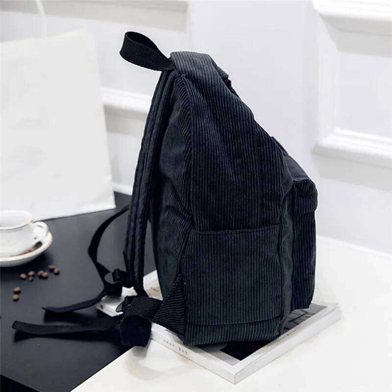 Style Soft Fabric Female Corduroy Design School For Teenage Girls Striped Backpack Women Velvet Screen Z260204