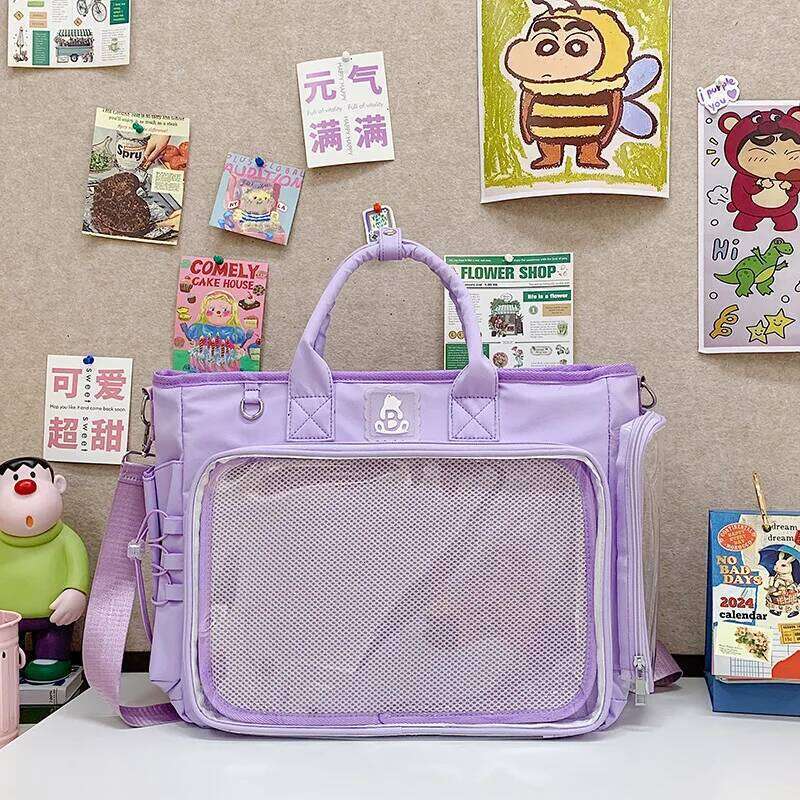 Fashionable Square Female Backpack Transparent Multifunctional Shoulders Bag Large Capacity Daily Outing Tote Handbag Z260204