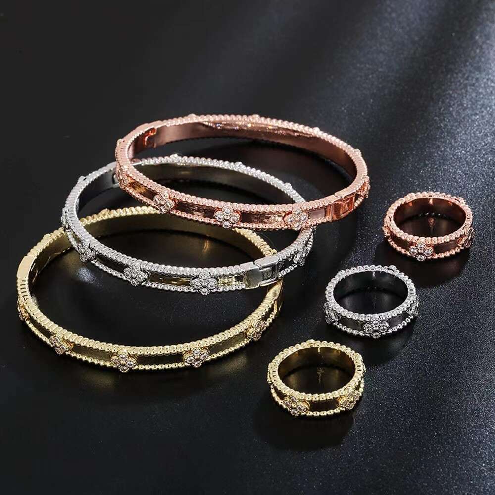 0Gogh V Kaleidoscope 18K Rose Gold Wide Narrow Version Bracelet Starry Sky Factory Live Supply