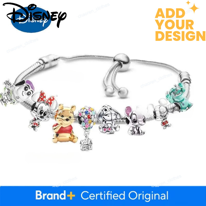 Disney Lilo&Stitch Cartoon Stitch Snake Bone Bracelet Designer DIY 3MM Pendant Couple Girls Fashion Accessories luxury Birthday Gift H260108