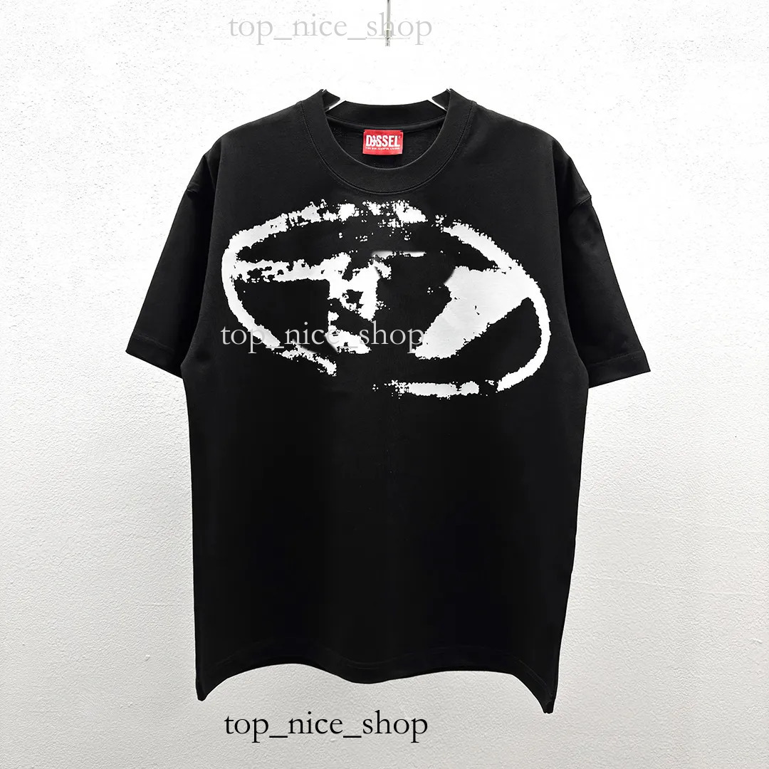 2026 Designer Diselshirt Diseals Summer Niche Trend Brand dielsel T-Shirt DIESSEII Short Sleeve Mens T-Shirt Loose Mens T-Shirt Oversize Couple Print Cotton 3f4