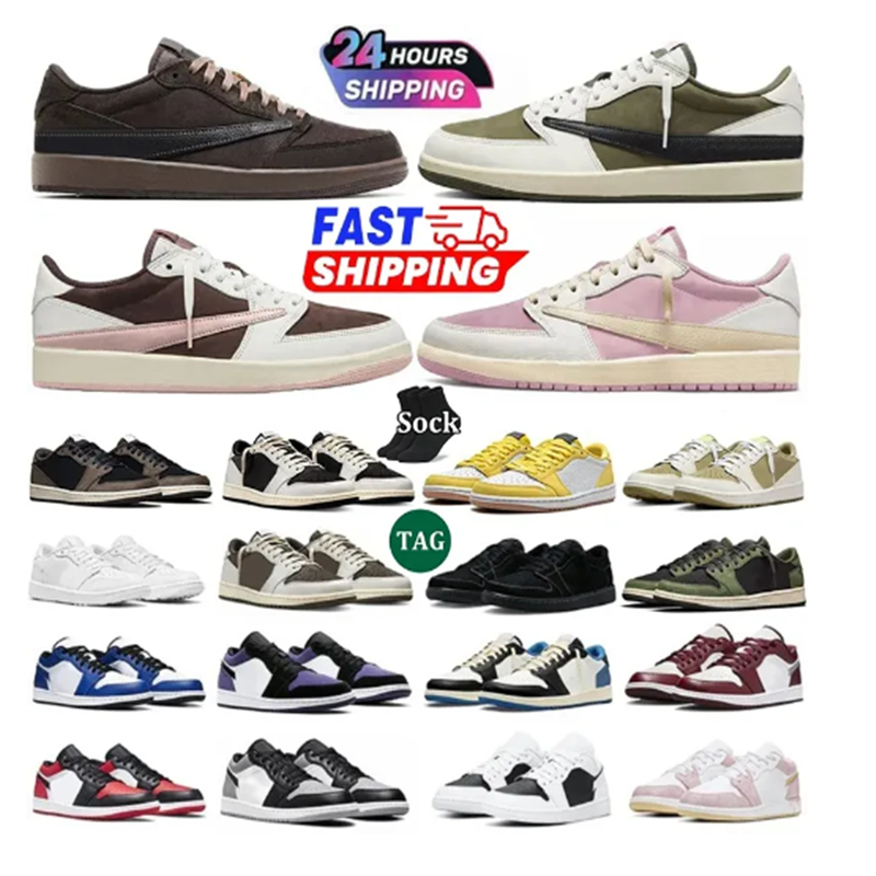 1S Shoes Low Olive Black Phantoms Basketball Cactuses 1 TS Jacks Men Women Sports Sneaker Trainers