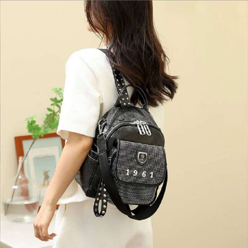 New Women Fashion Luxury Multifunctional Travel Backpack Leather High Capacity Double Zipper Shoulder Bags Girls School Bag Z260202