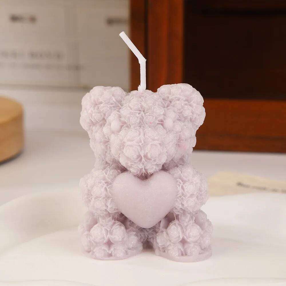 Creativity Valentine's Day Rose Bear Scented Candle Festival Atmospheric Fragrance Souvenir For Home Decor S260204