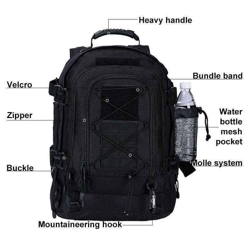 Large Capacity 40L 65L Outdoor Tactical Military Tactics Travel Hiking Camping Fishing Tool Backpack for Men Women Z260202