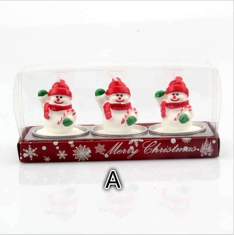 Christmas Mini Figurine Tealight Candle Set, Festive Santa Holiday Shape Candles for Party, Wedding & Home Decor S260204