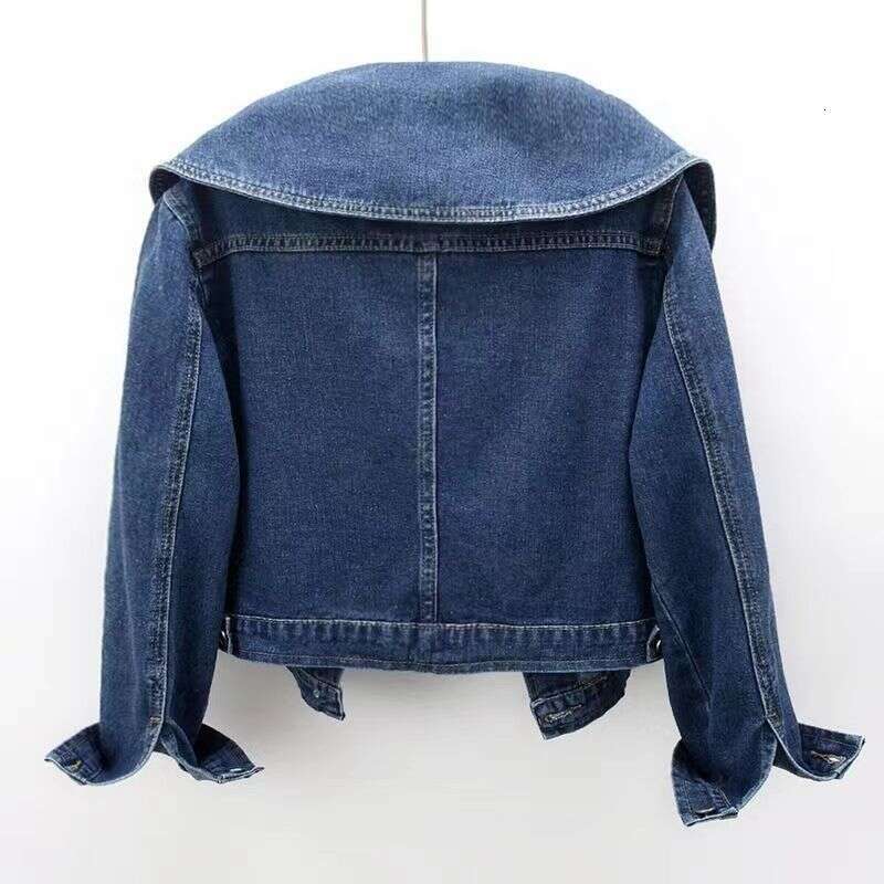 2025 Early Autumn New Retro High-End Doll Collar Short Denim Jacket for Women Petite Stylish Age-Reducing Top