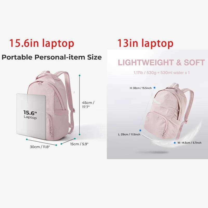 BAGSMART Girl School Bags Nylon Large Capacity Women Travel Backpack Lightweight Solid Color Simple Student Schoolbag Z260202