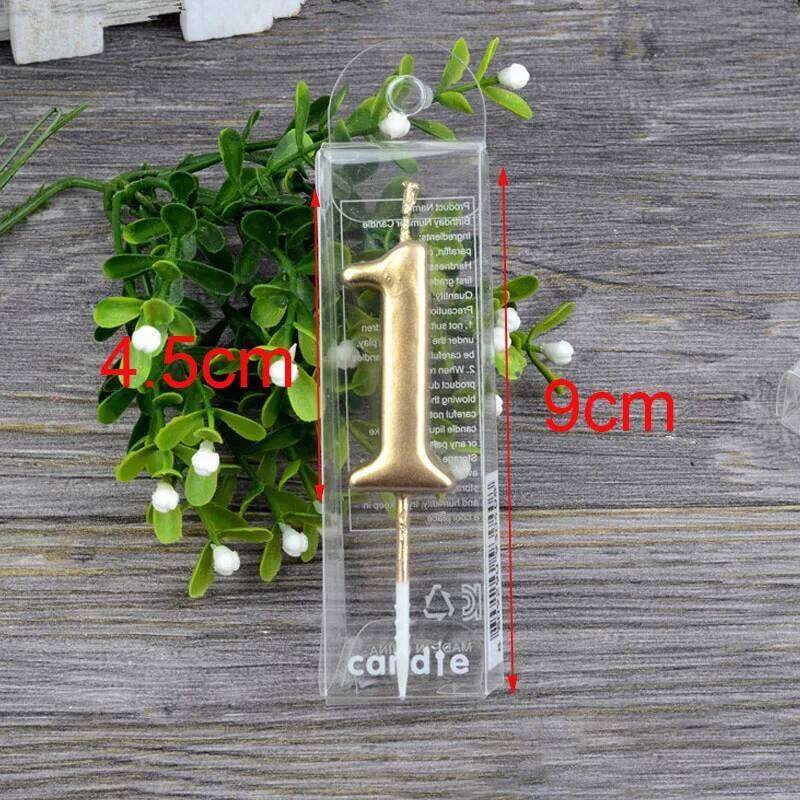 1Pcs Gold Happy Birthday Number Candles 0 1 2 3 4 5 6 7 8 9 Cake Topper Kids Girls Boys Bar Baby Party Supplies Decoration S260204