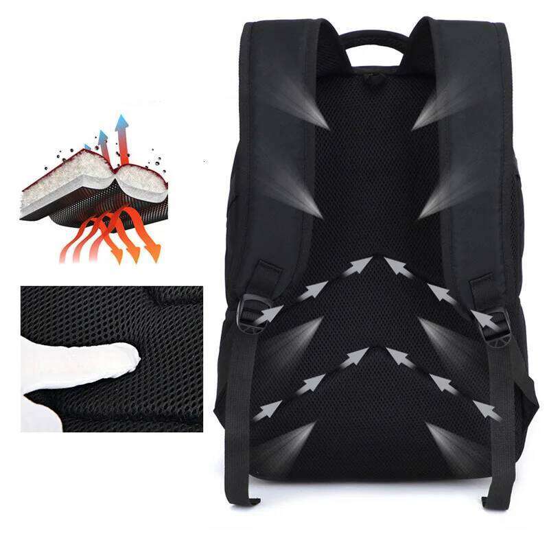 Men Multifunction USB charging fashion business casual travel anti-theft Waterproof 17 inch Laptop backpack School bag Z260204