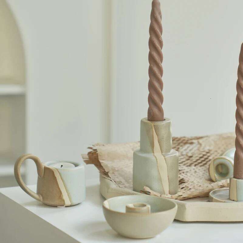 Ceramic Nordic Holder Candlestick Home Candle Holders Wedding Decoration S260204