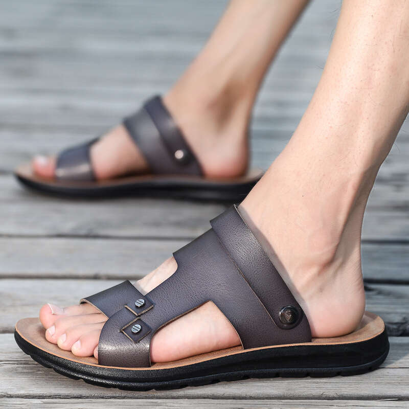 slippers designer mens sandals summer new fashion slippers mens one shoe two wear casual beach shoes mens shoes comfortable breathable casual shoes