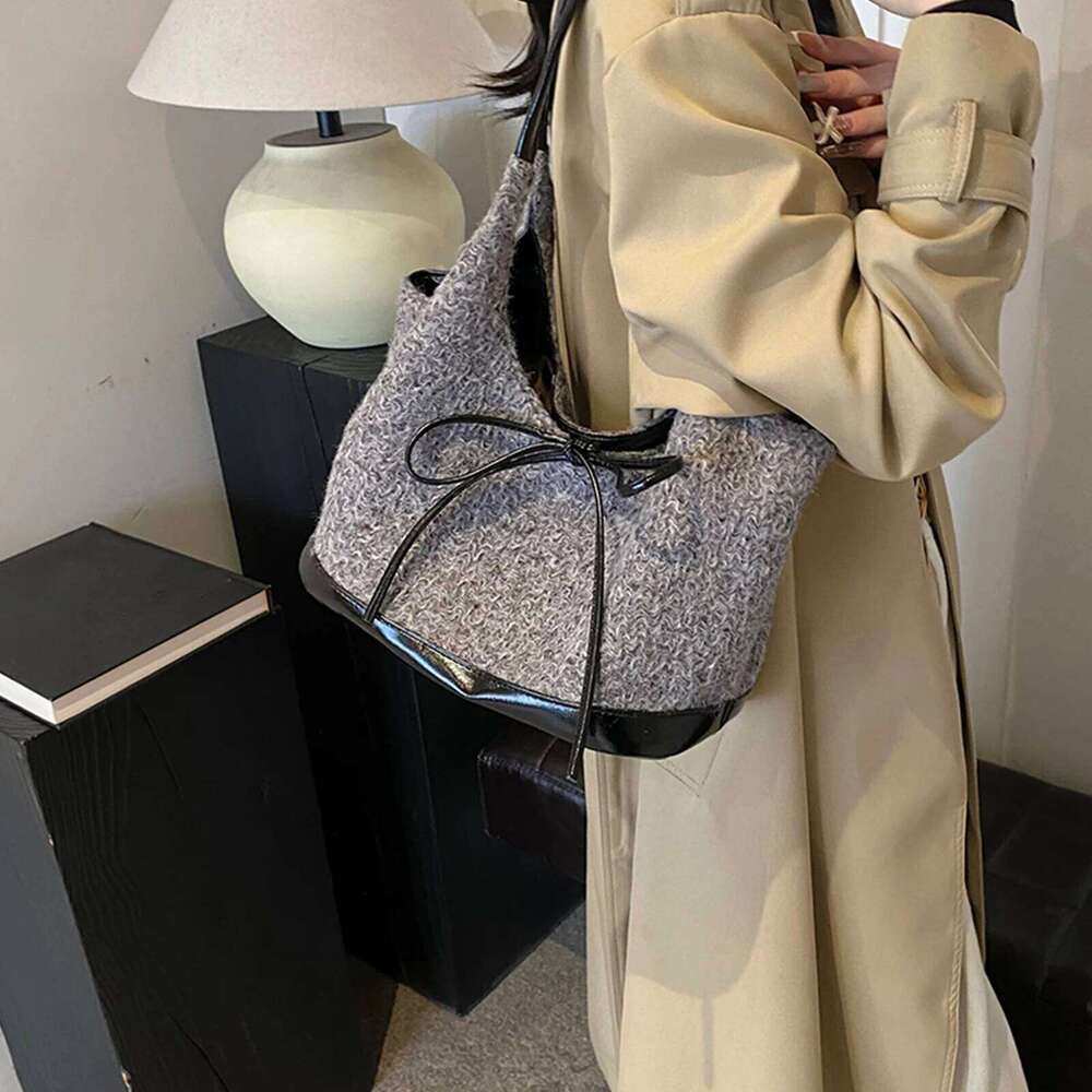 Rayon Leopard Print Shoulder Versatile Commuter Bag with Bow Handbag for Women Work Shopping Travel Daily C260204