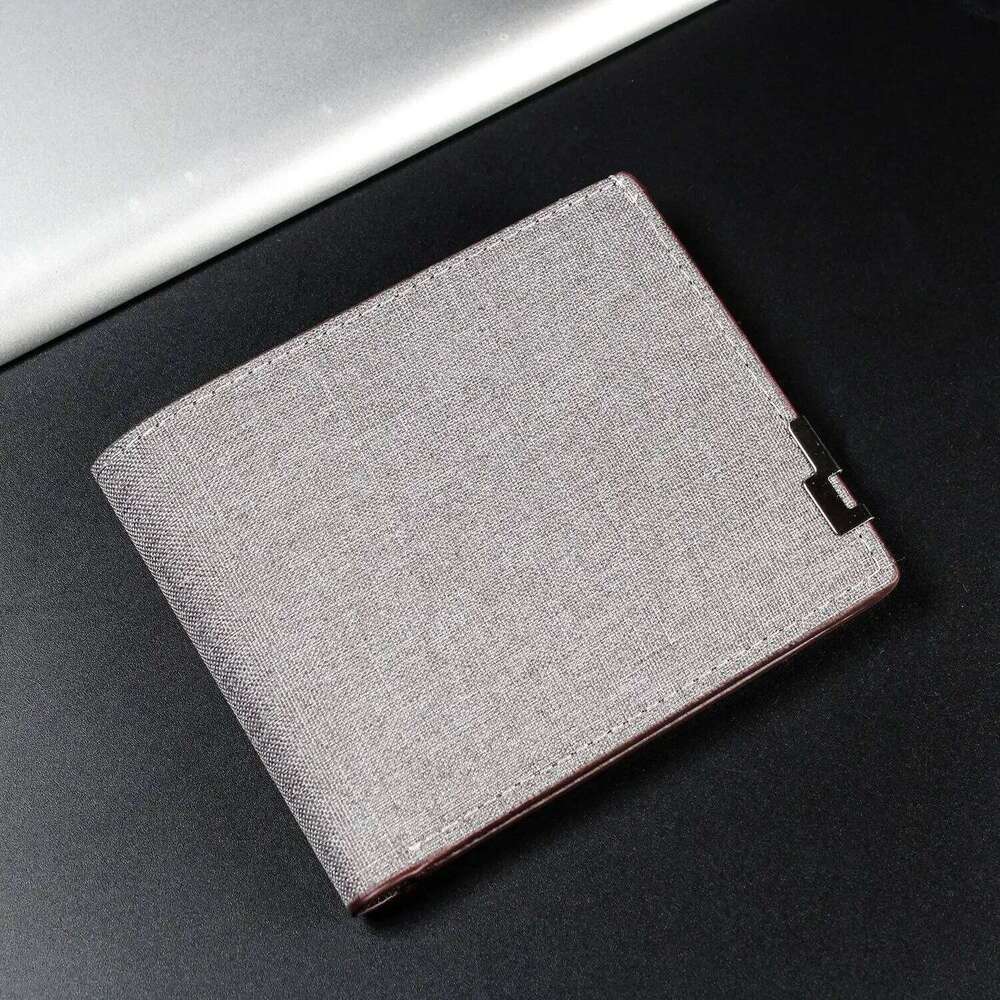 Denim Wallets Purses Men Women Inserts Business Foldable Cowhide Wallet Picture Coin Purse Slim Money Credit ID Cards Holder Bag Z260205
