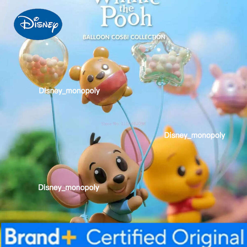 Disney Genuine Stock Hot Toys Winnie The Pooh Balloon Series Blind Box Cosbi Tigger Piglet Eeyore Desktop Decoration Birthday Gift H260205