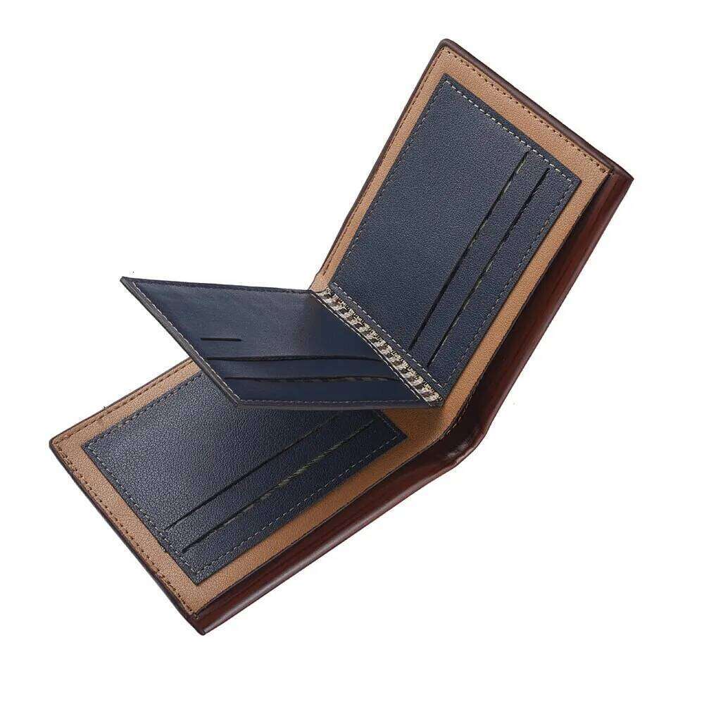 Business Short PU Wallet Slim-fit Soft Leather Holder Fashion Solid Color Multi-functional Men's Z260205
