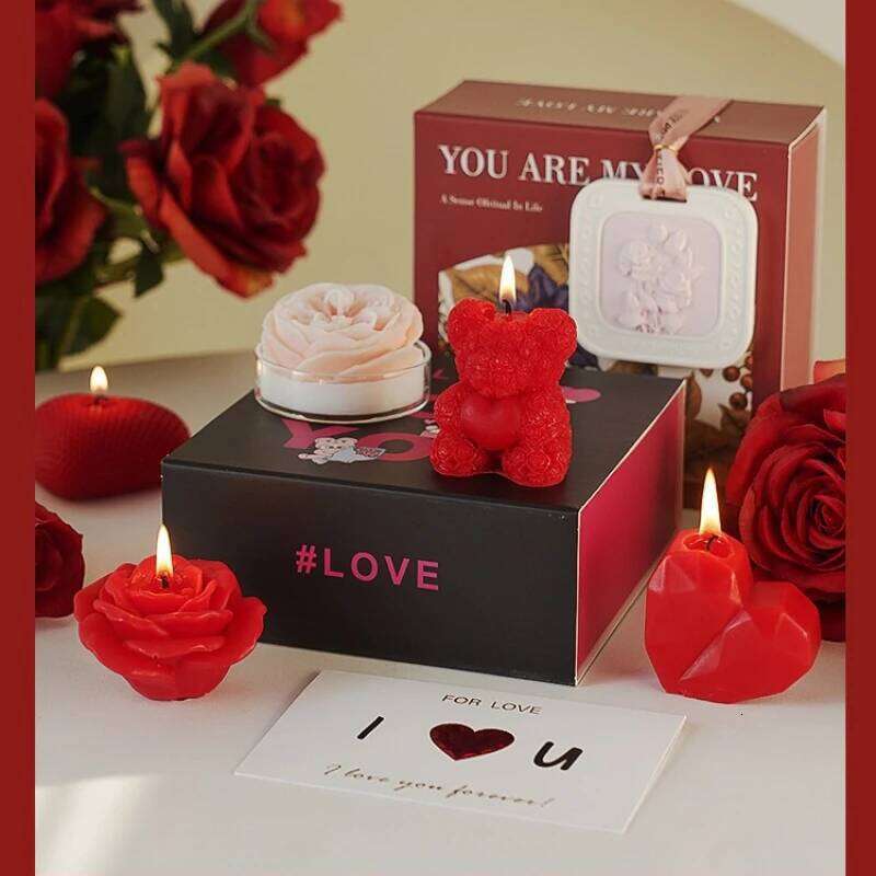 Valentine's Day Scented Candle Premium Box Handmade Soy Wax Smoke-Free Creative Holiday Gift Souvenir fragrance set S260204