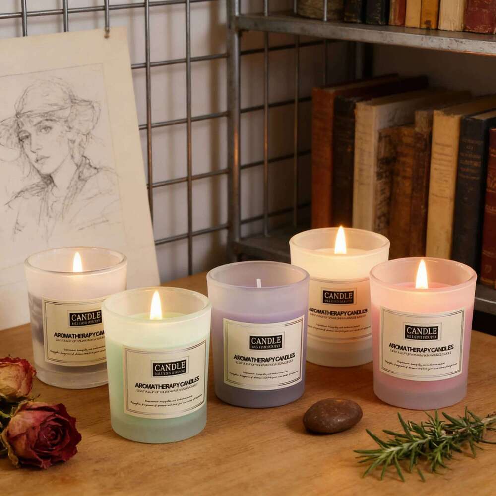 Premium Scented Long-Lasting Fragrance Natural Soy Wax Candle for Home Decor Bedroom Living Room Aromatherapy Gift H260205