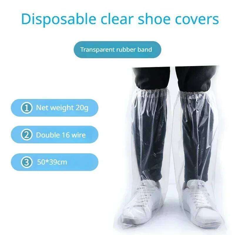 Disposable PE Plastic Protective Covers Wholesale Shoe Rain Boot Cover Waterproof S260204