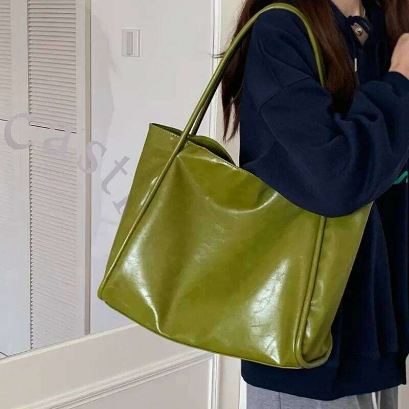 Portable Texture Tote Bag for Women, Shoulder Underarm Commuting Bag, Large Capacity, Niche Design, Autumn Winter Handbags Y260204