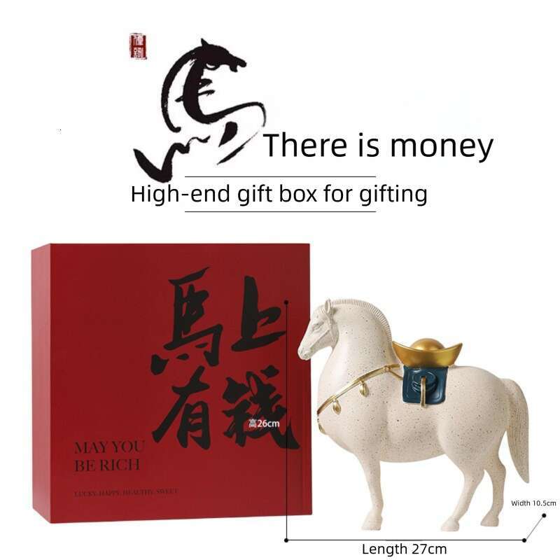 Cross-Border New Chinese Style Lucky Money Ceramic Ornament for Living Room, Wine TV Cabinet, Office Decoration