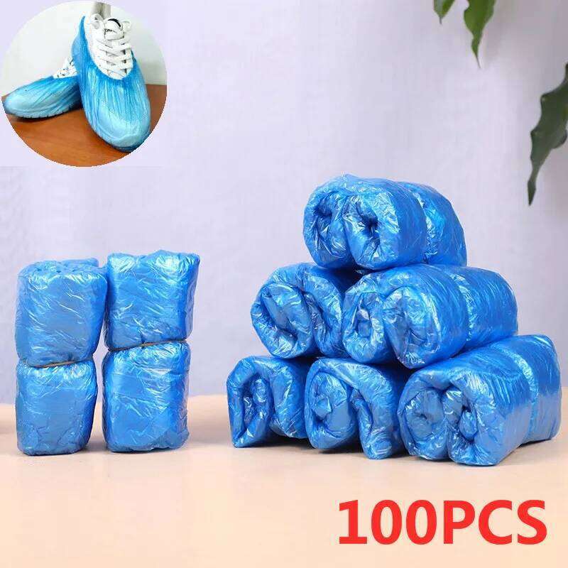 100Pcs Shoe Covers - Disposable Hygienic Boot Cover for Household, Construction, Workplace, Indoor Carpet Floor Protection S260204