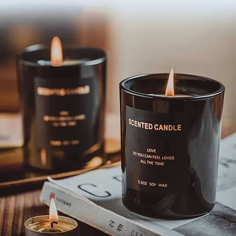 Classic black cup aromatherapy candle, multiple fragrances, 180g candle can burn for about 50 hours. H260205