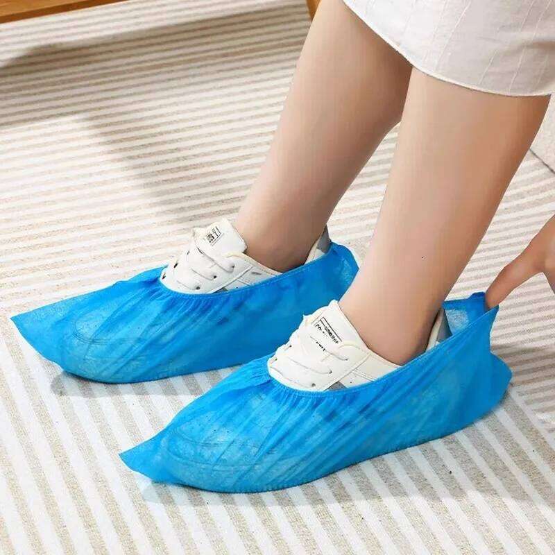 Plastic Disposable Home Household Non-woven Rain Shoes Supplies Anti-slip Mud-proof Booties Shoe Dust Covers S260204