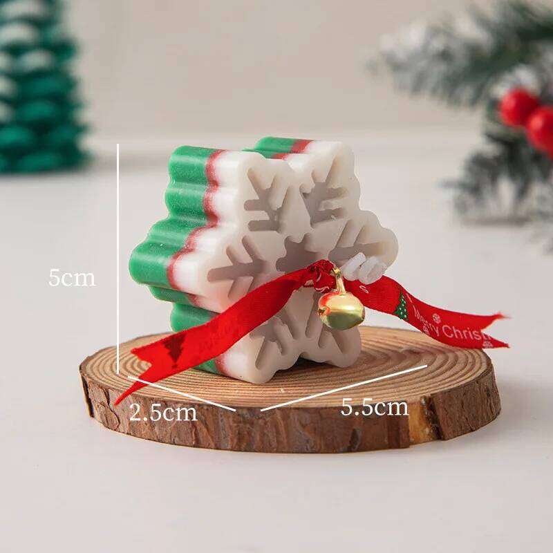 Christmas Day Snowflake Aromatherapy Atmosphere Candle Winter Box Creative Home Decoration Holiday Gift S260204